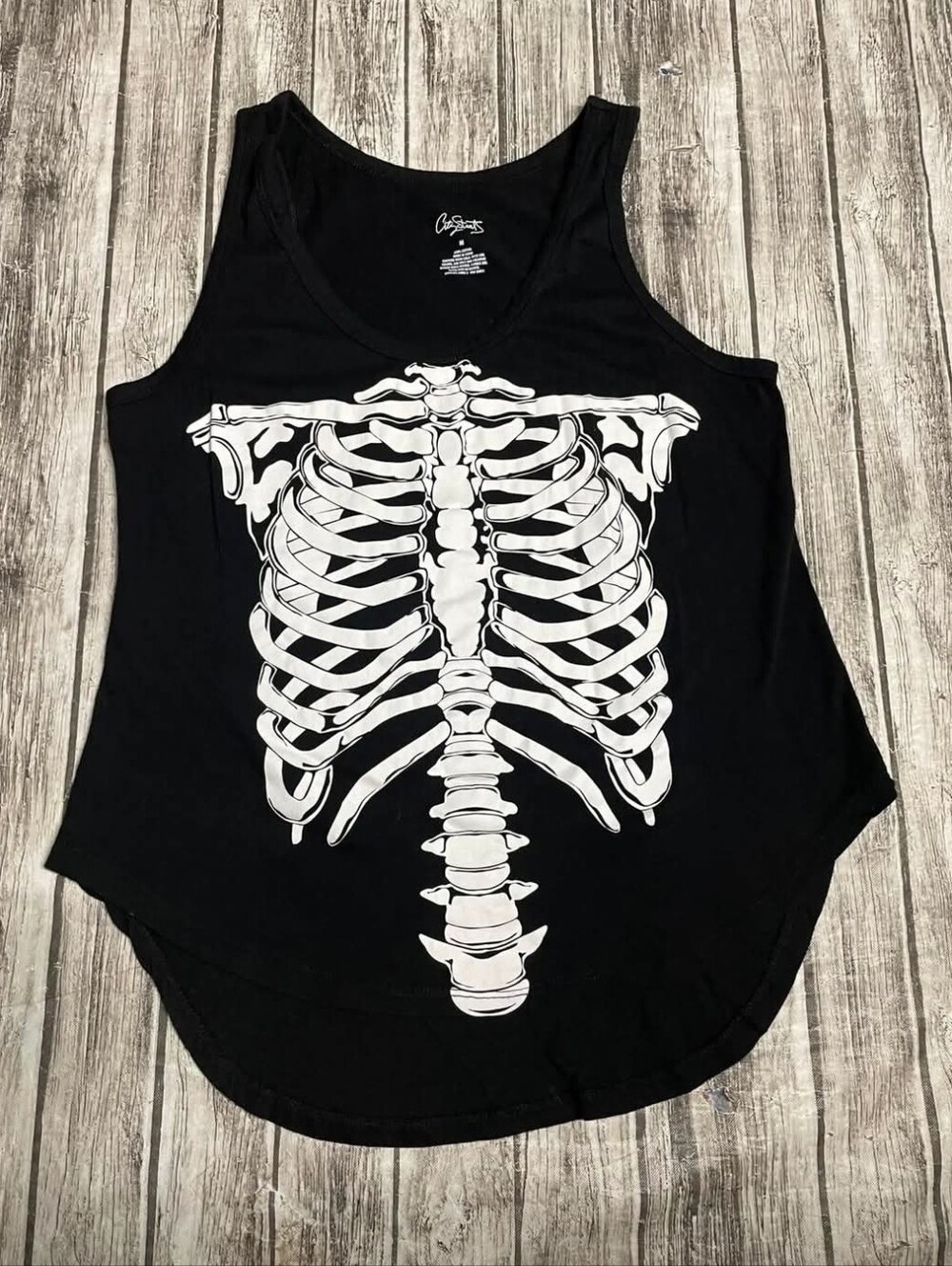 Ladies Medium City Streets Skeleton Tank Top Excellent Condition